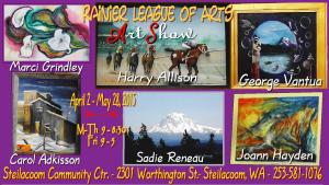 RAINIER LEAGUE OF ARTS ART SHOW With Sadie Reneau And 5 Other Artists At STEILACOOM COMMUNITY CTR., STEILACOOM, WA